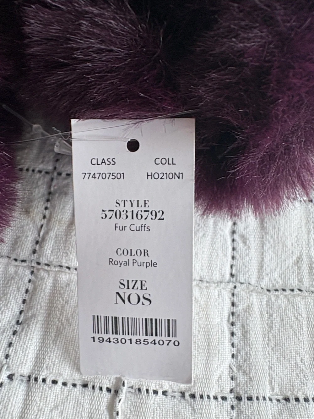 White House Black Market Faux Fur Cuff Warmers in Deep Plum
